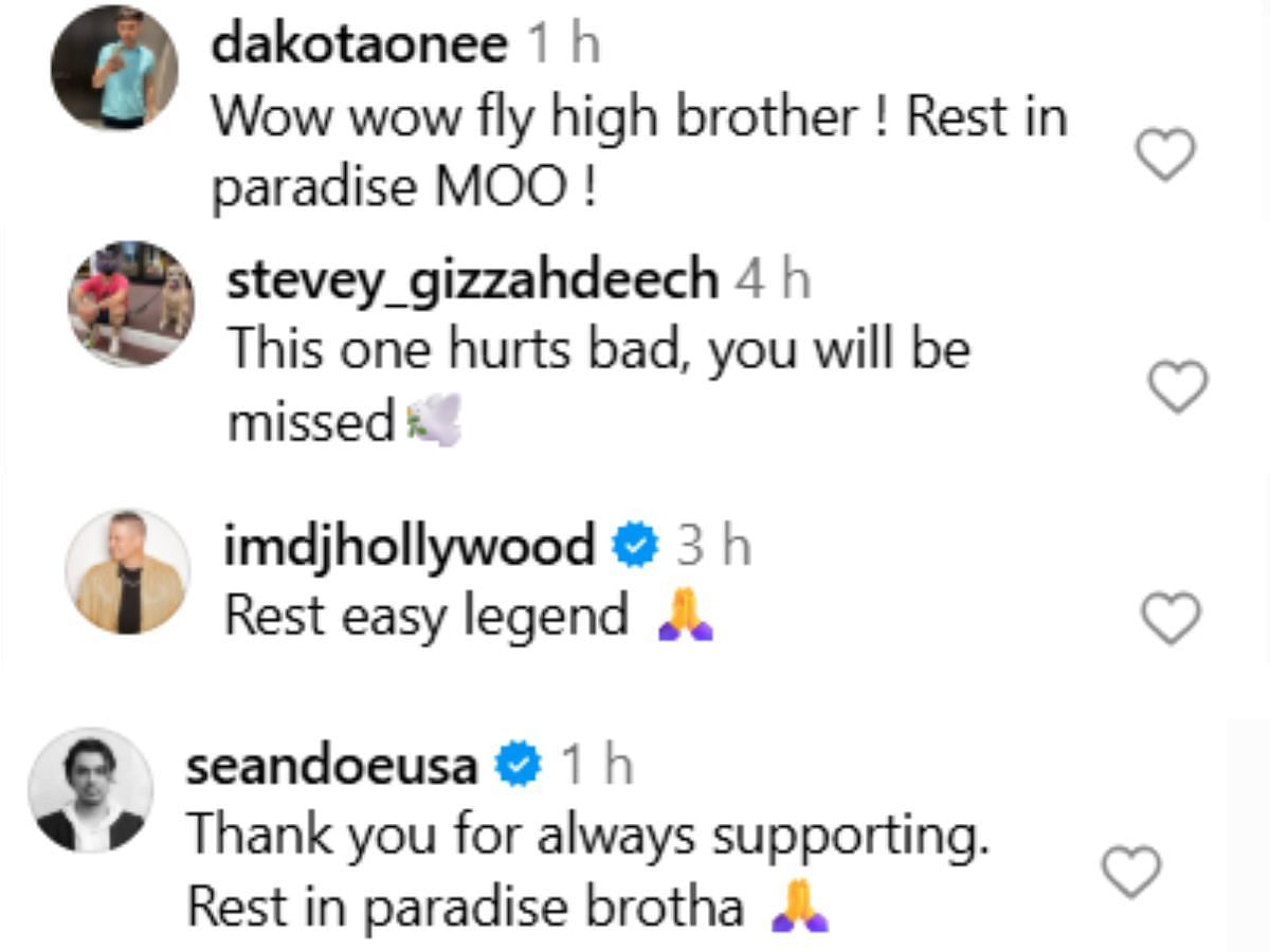 Fans write tributes for Ammo on his last IG post (Image via Instagram/ @djammo)